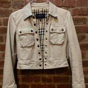 BURBERRY leather jacket Small